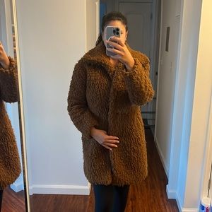 American Eagle Outfitters Brown Teddy Jacket